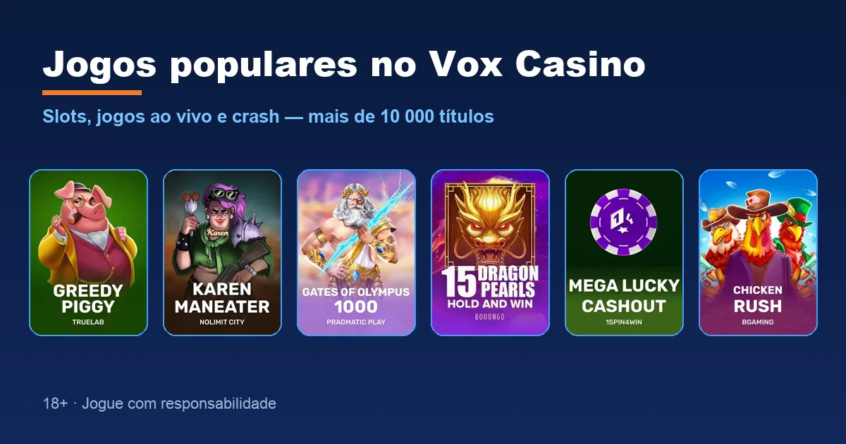 Jogos populares no Vox Casino